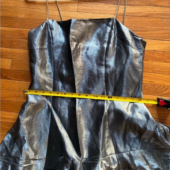Dave & Johnny vintage 90s silver prom dress - Picture 14 of 16